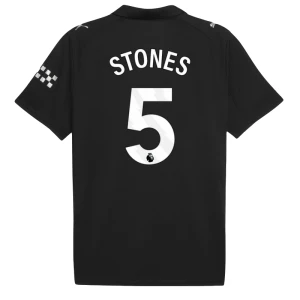 Manchester City Fußballtrikot 2025-26 Stones #5 Auswärtstrikot Herren