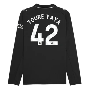 Manchester City Fußballtrikot 2025-26 Toure Yaya #42 Auswärtstrikot Herren Langarm