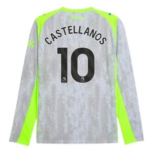 Manchester City Fußballtrikot Castellanos #10 2025-26 Ausweichtrikot Herren Langarm