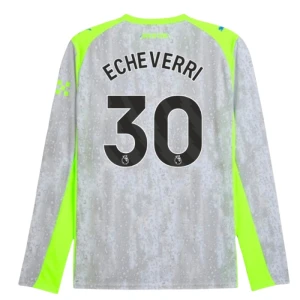 Manchester City Fußballtrikot Echeverri #30 2025-26 Ausweichtrikot Herren Langarm