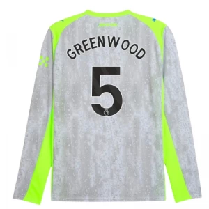 Manchester City Fußballtrikot Greenwood #5 2025-26 Ausweichtrikot Herren Langarm