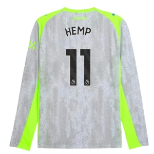 Manchester City Fußballtrikot Hemp #11 2025-26 Ausweichtrikot Herren Langarm