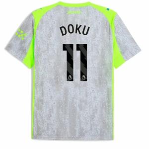 Manchester City Fußballtrikot Jérémy Doku #11 2025-26 Ausweichtrikot Herren