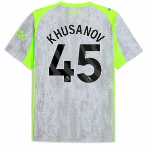 Manchester City Fußballtrikot Khusanov #45 2025-26 Ausweichtrikot Herren