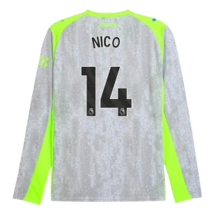 Manchester City Fußballtrikot Nico #14 2025-26 Ausweichtrikot Herren Langarm
