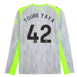 Manchester City Fußballtrikot Toure Yaya #42 2025-26 Ausweichtrikot Herren Langarm