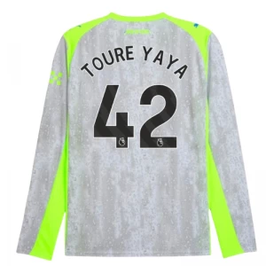 Manchester City Fußballtrikot Toure Yaya #42 2025-26 Ausweichtrikot Herren Langarm