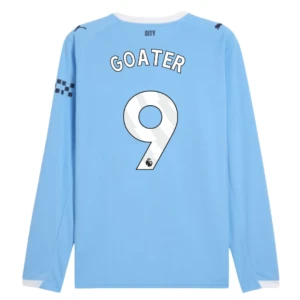 Manchester City Goater #9 Fußballtrikot 2025-26 Heimtrikot Herren Langarm