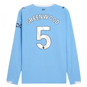 Manchester City Greenwood #5 Fußballtrikot 2025-26 Heimtrikot Herren Langarm
