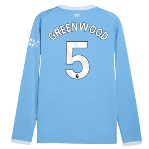 Manchester City Greenwood #5 Fußballtrikot 2026-27 Heimtrikot Herren Langarm
