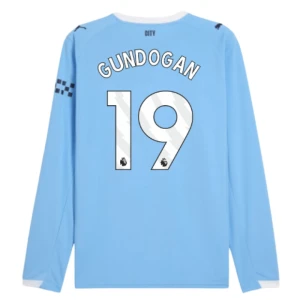 Manchester City Gundogan #19 Fußballtrikot 2025-26 Heimtrikot Herren Langarm