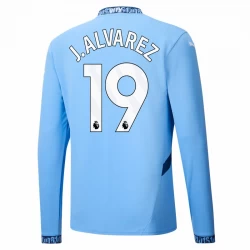 Manchester City J. Alvarez #19 Fußballtrikot 2024-25 Heimtrikot Herren Langarm
