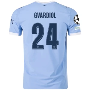 Manchester City Josko Gvardiol #24 Fußballtrikot 2025-26 Champions League Heimtrikot Herren