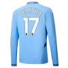 Manchester City Kevin De Bruyne #17 Fußballtrikot 2024-25 Heimtrikot Herren Langarm
