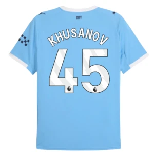 Manchester City Khusanov #45 Fußballtrikot 2025-26 Heimtrikot Herren