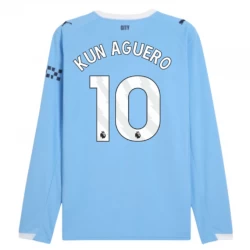Manchester City Kun Aguero #10 Fußballtrikot 2025-26 Heimtrikot Herren Langarm