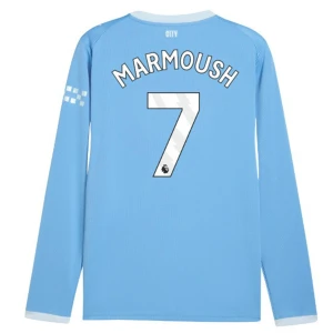 Manchester City Marmoush #7 Fußballtrikot 2026-27 Heimtrikot Herren Langarm