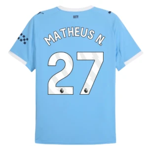 Manchester City Matheus N. #27 Fußballtrikot 2025-26 Heimtrikot Herren