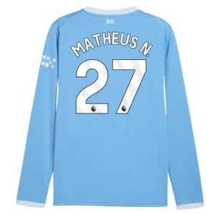 Manchester City Matheus N. #27 Fußballtrikot 2026-27 Heimtrikot Herren Langarm