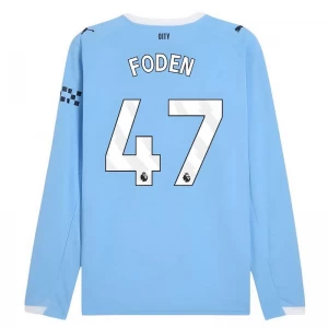 Manchester City Phil Foden #47 Fußballtrikot 2025-26 Heimtrikot Herren Langarm