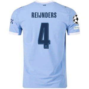 Manchester City Reijnders #4 Fußballtrikot 2025-26 Champions League Heimtrikot Herren
