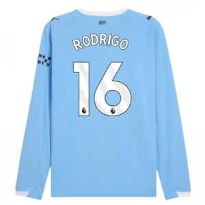Manchester City Rodrigo #16 Fußballtrikot 2025-26 Heimtrikot Herren Langarm