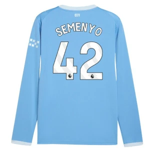 Manchester City Semenyo #42 Fußballtrikot 2026-27 Heimtrikot Herren Langarm