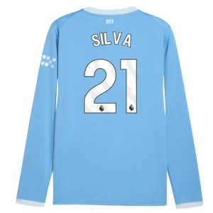Manchester City Silva #21 Fußballtrikot 2026-27 Heimtrikot Herren Langarm
