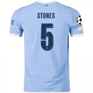 Manchester City Stones #5 Fußballtrikot 2025-26 Champions League Heimtrikot Herren