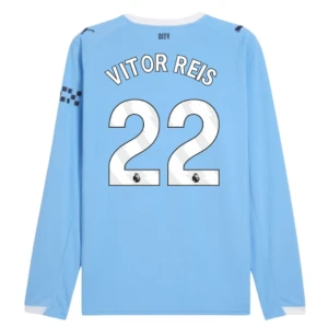 Manchester City Vitor Reis #22 Fußballtrikot 2025-26 Heimtrikot Herren Langarm
