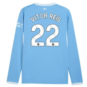 Manchester City Vitor Reis #22 Fußballtrikot 2026-27 Heimtrikot Herren Langarm