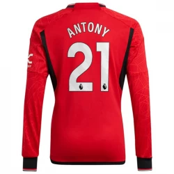 Manchester United Antony #21 Fußballtrikots 2023-24 Heimtrikot Herren Langarm