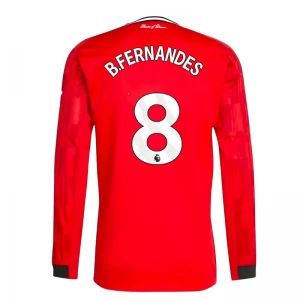 Manchester United Bruno Fernandes #8 Fußballtrikot 2025-26 Heimtrikot Herren Langarm