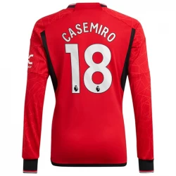Manchester United Casemiro #18 Fußballtrikots 2023-24 Heimtrikot Herren Langarm