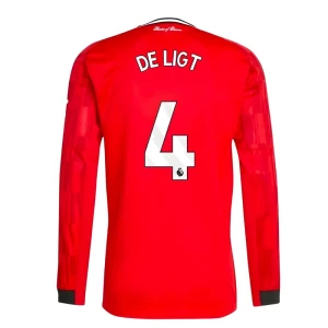 Manchester United De Ligt #4 Fußballtrikot 2025-26 Heimtrikot Herren Langarm