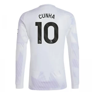 Manchester United Fußballtrikot 2025-26 Cunha #10 Auswärtstrikot Herren Langarm