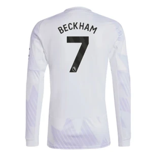 Manchester United Fußballtrikot 2025-26 David Beckham #7 Auswärtstrikot Herren Langarm