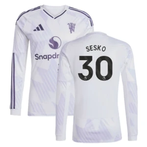 Manchester United Fußballtrikot 2025-26 Sesko #30 Auswärtstrikot Herren Langarm
