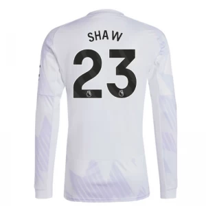 Manchester United Fußballtrikot 2025-26 Shaw #23 Auswärtstrikot Herren Langarm