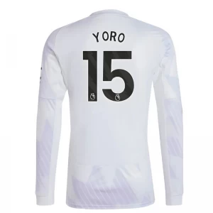 Manchester United Fußballtrikot 2025-26 Yoro #15 Auswärtstrikot Herren Langarm