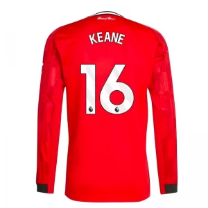 Manchester United Keane #16 Fußballtrikot 2025-26 Heimtrikot Herren Langarm