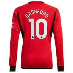 Manchester United Marcus Rashford #10 Fußballtrikots 2023-24 Heimtrikot Herren Langarm