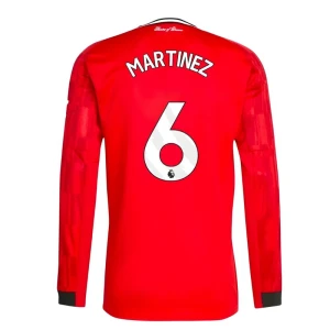 Manchester United Martínez #6 Fußballtrikot 2025-26 Heimtrikot Herren Langarm