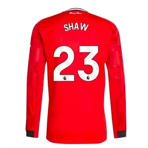 Manchester United Shaw #23 Fußballtrikot 2025-26 Heimtrikot Herren Langarm
