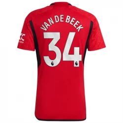 Manchester United Van De Beek #34 Fußballtrikots 2023-24 Heimtrikot Herren