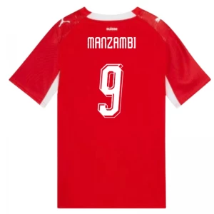Manzambi #9 Schweiz Fußballtrikot WM 2026 Heimtrikot Herren