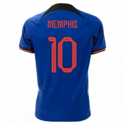 Memphis Depay #10 Niederlande Fußballtrikots WM 2022 Auswärtstrikot Herren