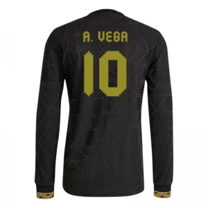 Mexiko Fußballtrikot A. Vega #10 2025 Black Gold Cup Ausweichtrikot Herren Langarm