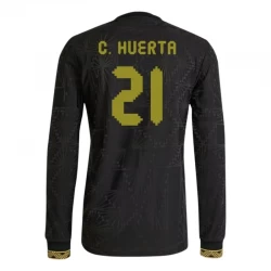 Mexiko Fußballtrikot C. Huerta #21 2025 Black Gold Cup Ausweichtrikot Herren Langarm