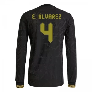 Mexiko Fußballtrikot E. Alvarez #21 2025 Black Gold Cup Ausweichtrikot Herren Langarm